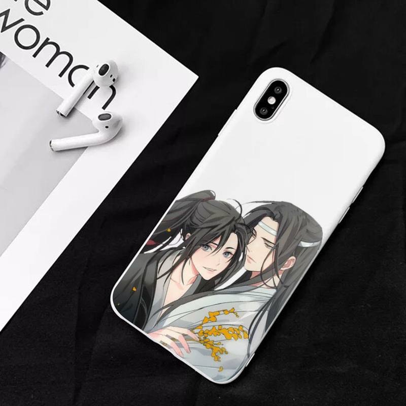 Anime Grandmaster Mo Dao Zu Shi MDZS Phone Case for iPhone 11 12 13 Mini Pro Xs Max 8 7 6 6S Plus X XR Solid Candy Color Case