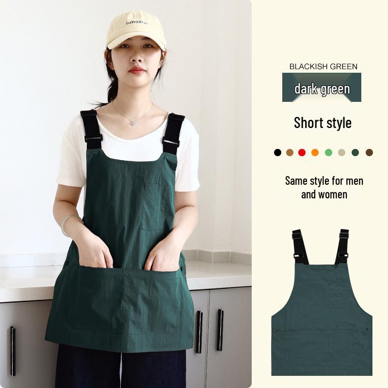 Waterproof Canvas Apron with Custom Logo - Art Studio & Barista Workwear Vest Style
