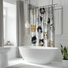1 Pack Cartoon Cat Pattern Polyester Material Bathroom And Toilet Partition Curtain, Bathroom Divider Decorative Curtain