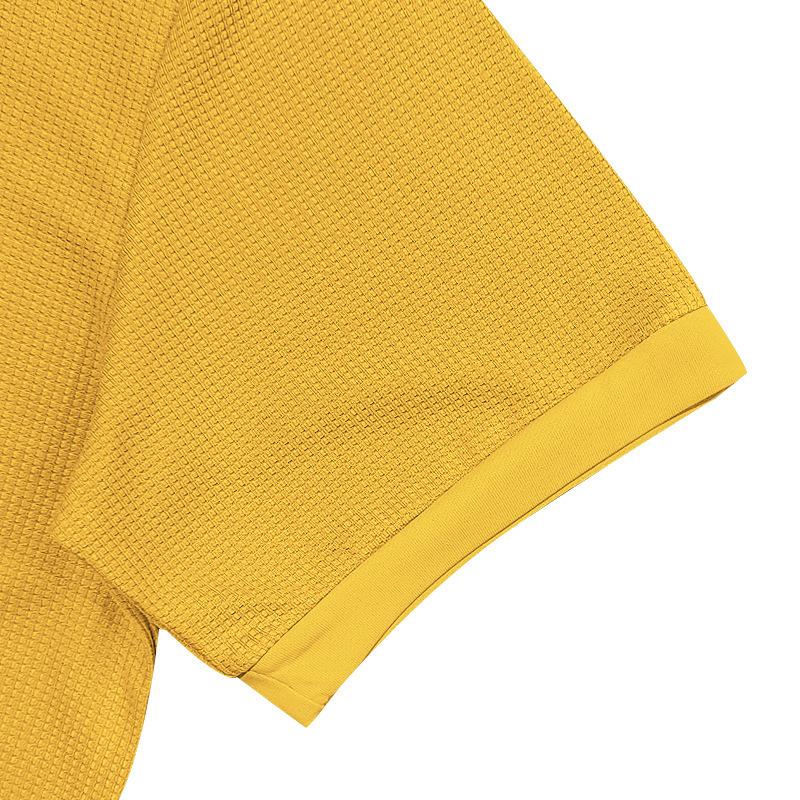 Summer Button Waffle T-shirt Sports Men's Polo Shirts