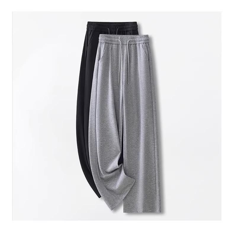 Women's High-Waisted Wide-Leg Pants - 2025 Spring/Autumn Collection: Slimming, Loose, Petite Fit, Straight-Leg Trousers