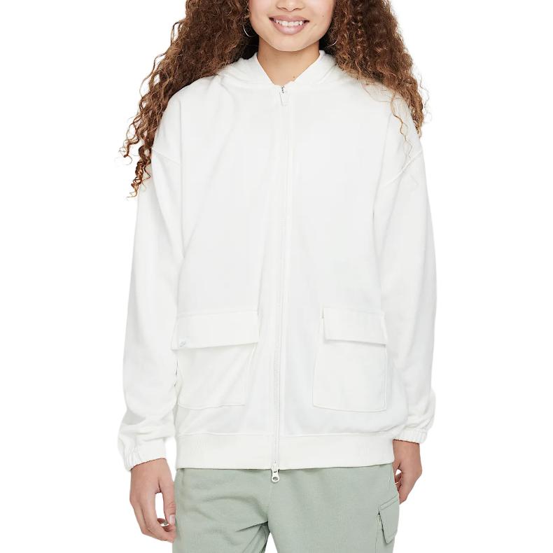 

Nike Sportswear Dri-Fit Hooded Quick-Dry Fashion Jacket Kids Jacket Sail-White FZ5549133 XL