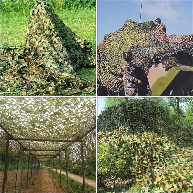 Filet de Camouflage Militaire Filet de Camouflage Camping Extérieur Bâche en Maille Couverture Pare-Soleil Décorations de Fête Jungle