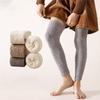 1 Pair Thermal Warm Stocking Coral Velvet Boot Cuffs Casual Kneepad  for Women Girls