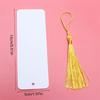 Set Of 10 White Paper Bookmarks with Tassels Handmade Reading Bookmarks Supplies for Kid Adult Art Painting Project