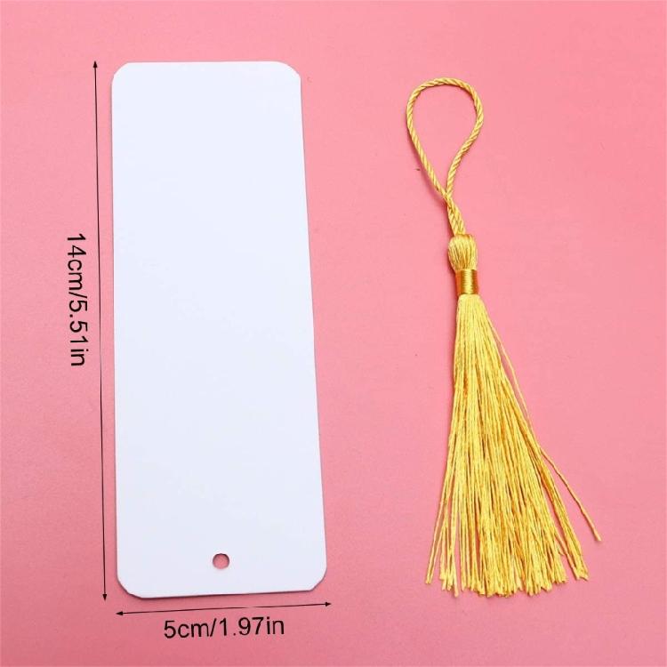 Set Of 10 White Paper Bookmarks with Tassels Handmade Reading Bookmarks Supplies for Kid Adult Art Painting Project