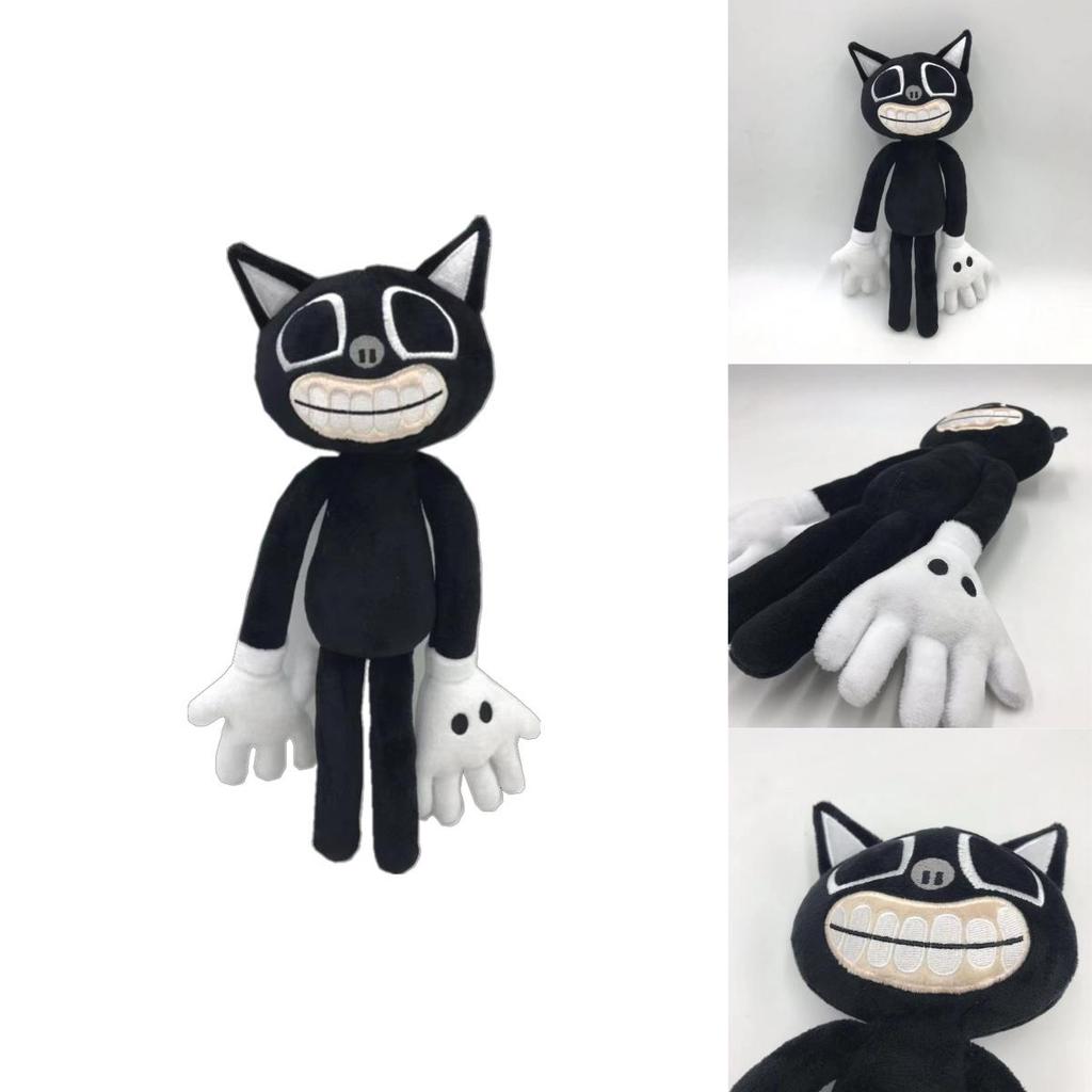 Adorable Siren Head Series Black Cat Plush Toy Cozy Stuffed Doll For Collectors