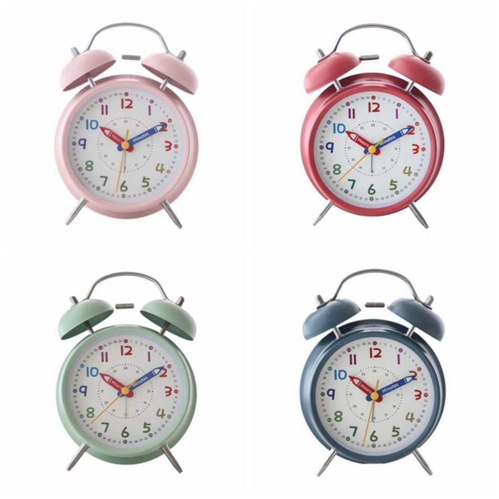 Battery Operated Retro Alarm Clock Portable Bell Alarm Clock Desk Clock Time Management Tool