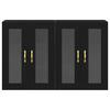 Wall Cabinets 2 pcs Black Oak Effect 69.5 x 34 x 90 cm