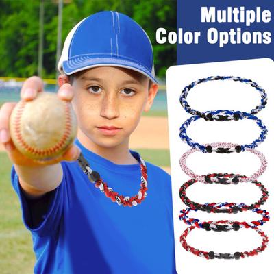 Collana da baseball da 18 pollici con corda a tre fili Collana sportiva Team Spirit Gioielli Accessorio per tifosi per baseball, football, softball