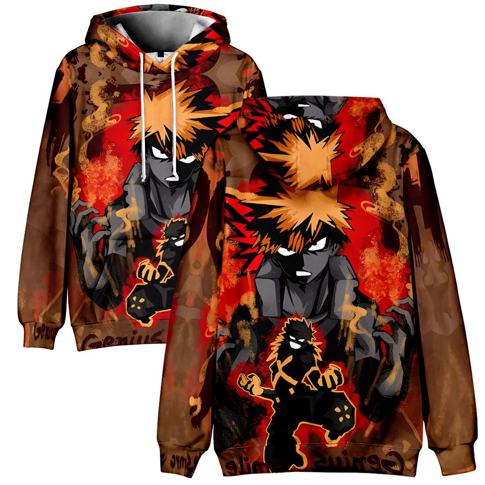 Mens Womens Hoodie My Hero Academia Hoodies Anime Streetwear Harajuku Casual Printed Hooded Pullover Sweatshirts