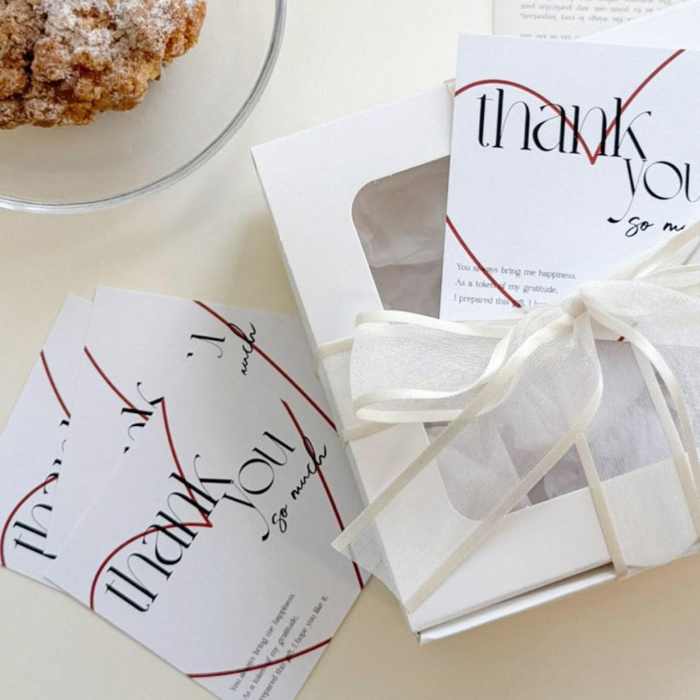 Best Pack Love Thank You Photocards 8 x 8 cm, Red, 40 pcs