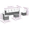 VidaXL Garden Lounge Set with Cushions 7 Pcs Grey Braided Resin 3223554