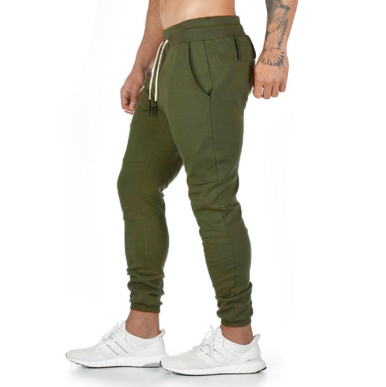 

Men s Slim-Fit European and American Sports Long Pants for Running and Fitness XXXL армия зеленый