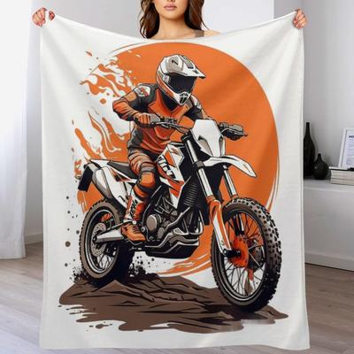 Motocross-Wurfdecke Anti-Pilling Weiche Flauschige Decke für Zuhause