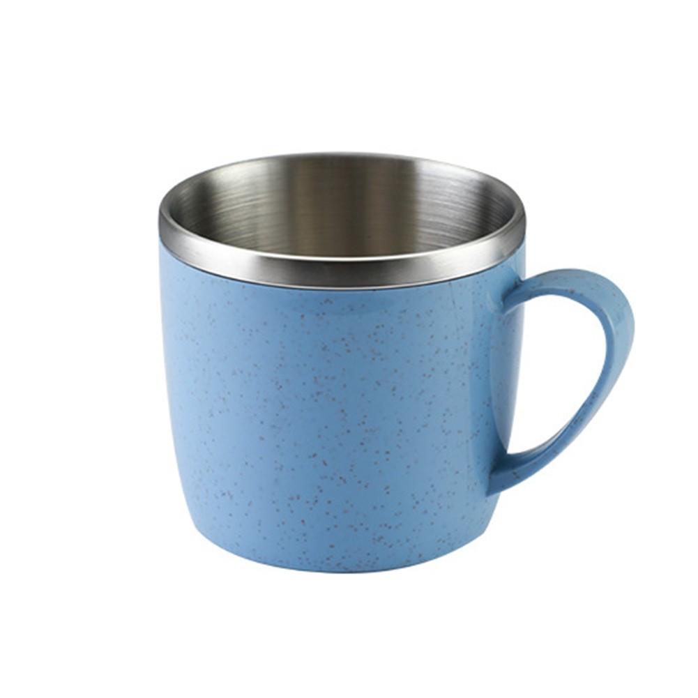 Stainless Steel Cup Coffee Mugs Anti-scalding Double-layer For Children