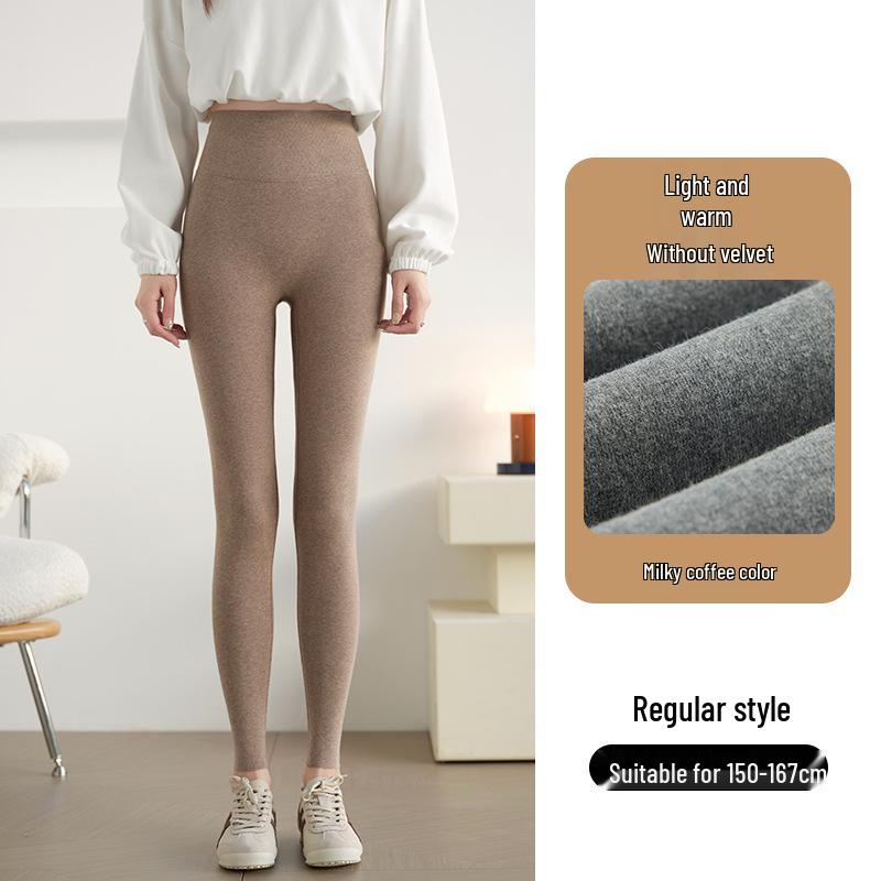 Women's Thermal High Waist Ribbed Tummy Control Slimming Base Layer Pants with Velvet, Winter 2025.