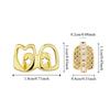 1/2pcs Hip Hop Hollow Heart Tooth Grillz Rhinestone Dental Grills Wearable Tooth Jewelry  Daily
