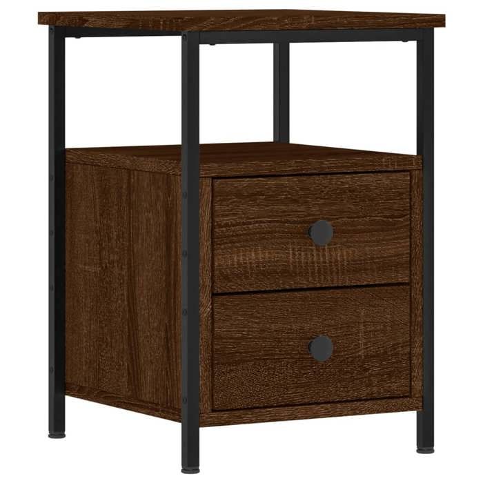 VidaXL Bedside Table Brown Oak 34x35.5x50 Cm Engineered Wood 826021