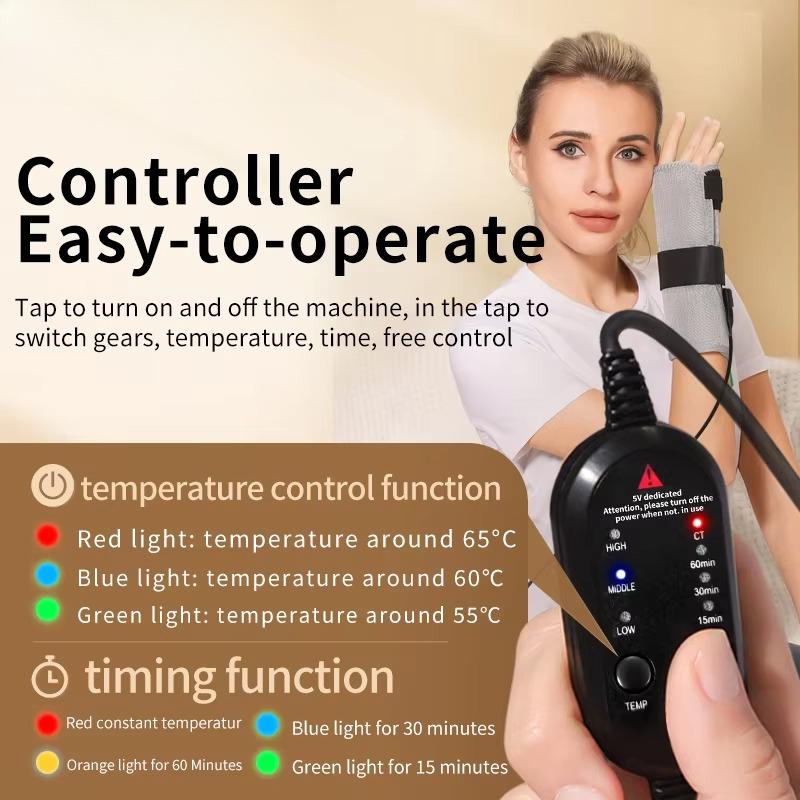 3 Heat Settings Women and Men Wrist Heating Pad Heated Hand Wrap Wrist Warmer USB Electric Heated Wrist Brace