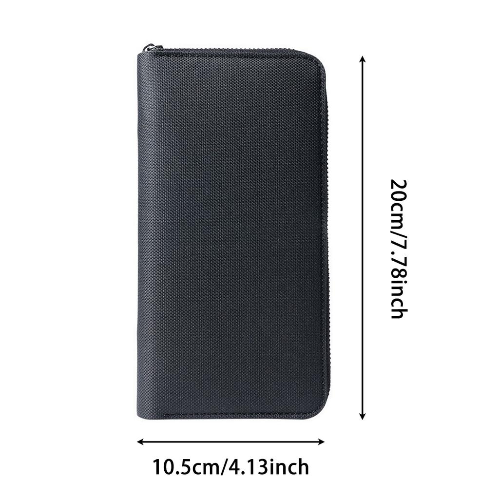 Herren Lange Geldbörse Große Kapazität Mehrere Kartenfächer Canvas Geldbörse mit Reißverschluss Business Handtasche Kartenhalter Geldbörse Münztasche