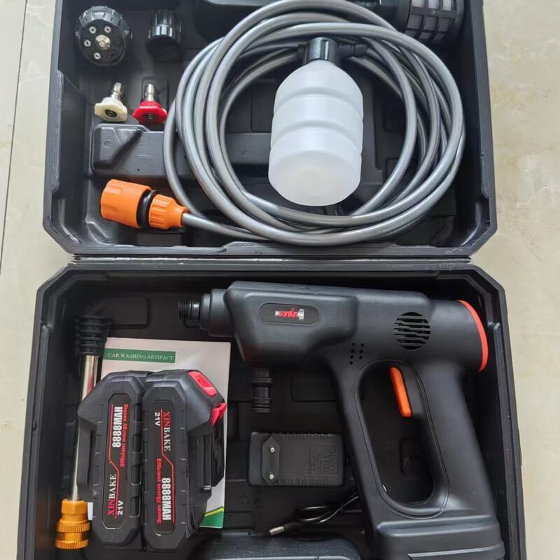 Portable Cordless High-Pressure Car Wash Gun CN plug (adapter included)