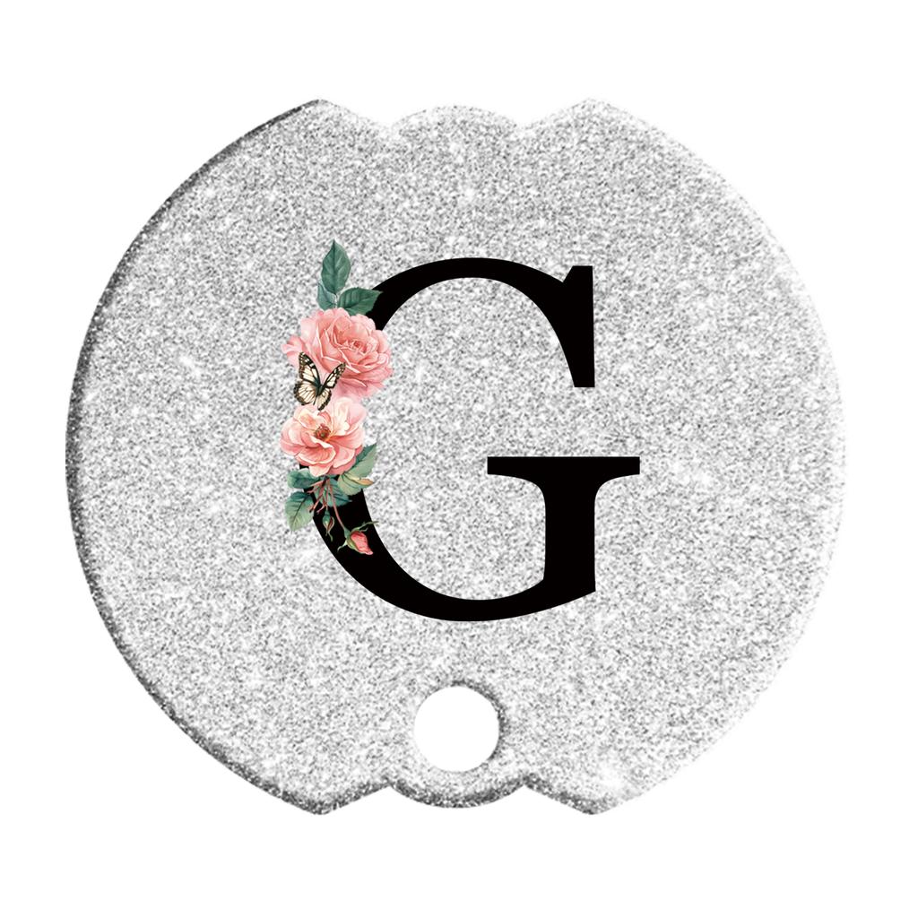 Tumblers Name Plates for Stanley Tumblers 40 Oz Cup Lid H2.0,Cup Lid Topper Round Acrylic Name ID Plate Glitter Silvery