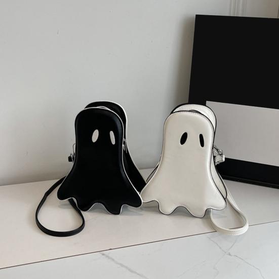 Ghost Crossbody Bag Waterproof Shoulder Bag Crossbody Purse with Adjustable Strap for Women Men Halloween Daily Outings