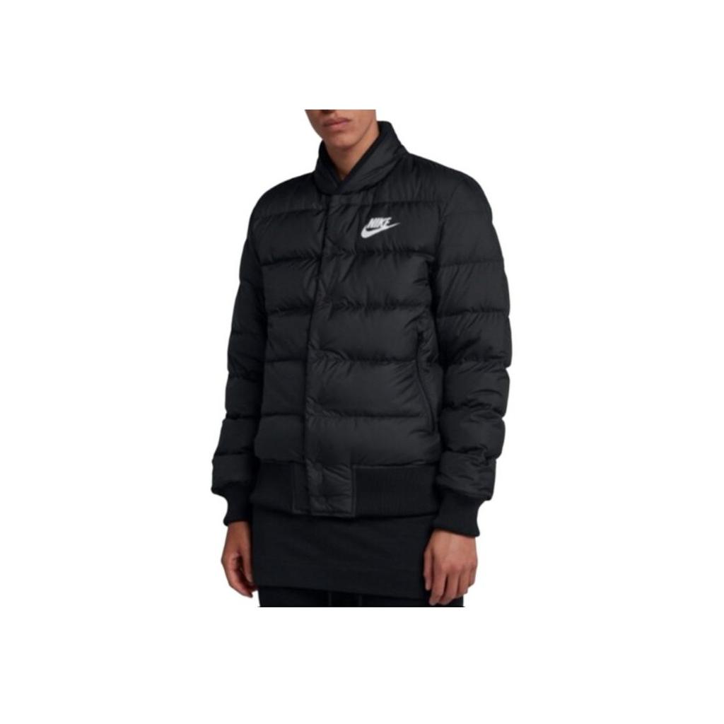 Nike Warme und winddichte kurze Stehkragen Sport Casual Langarm Daunenjacke Herren Oberbekleidung Schwarz DC1292-010