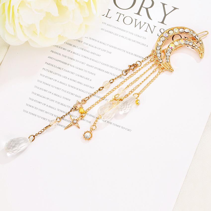 Księżycowy Chwost i Kryształowa Ozdoba do Włosów z Gwiazdą: Europejski i Amerykański Klips do Włosów