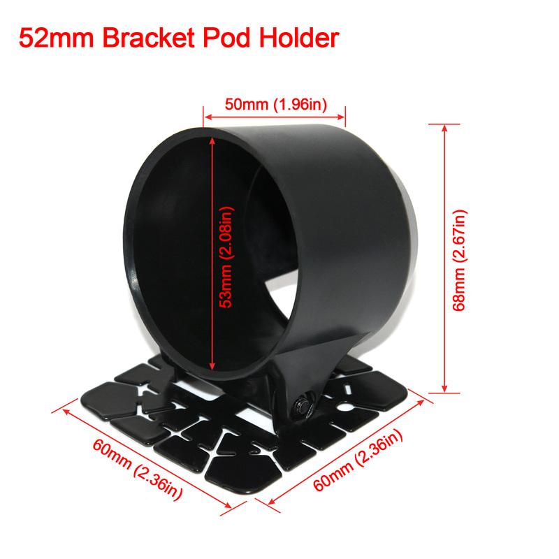 Plastic 52mm Single Gauge Holder Pod Gauge Pillar Dash Pod Mount Holder Cup for Racing Car Gauge Auto Gauge Mount Holder Dash