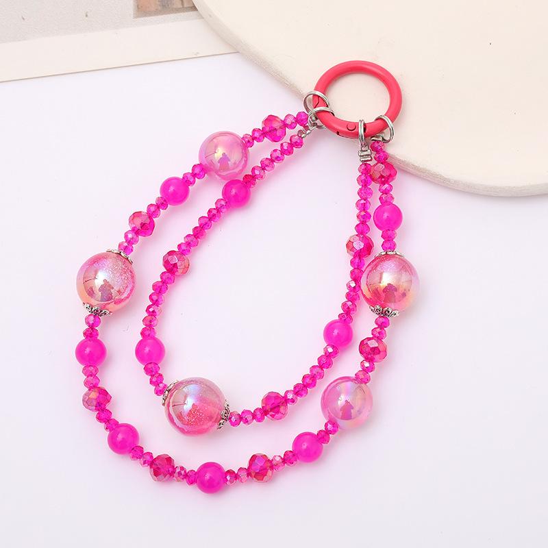 New Pearl Bow Beaded Pendant Phone Case Charm Wrist Strap Lanyard