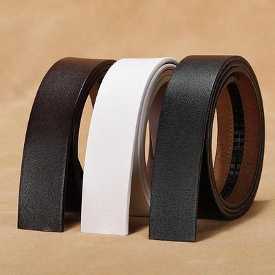 Men's Genuine Leather Automatic Buckle Cowhide Belt Strap, Extra Long, Retro Design