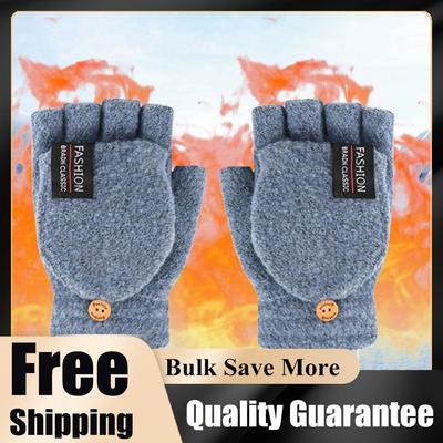 Double-Sided Heating Gloves Washable Rechargable Mittens Warm Full Half Finger Warmer Fingerless Hands Warmer for Outdoor Hiking