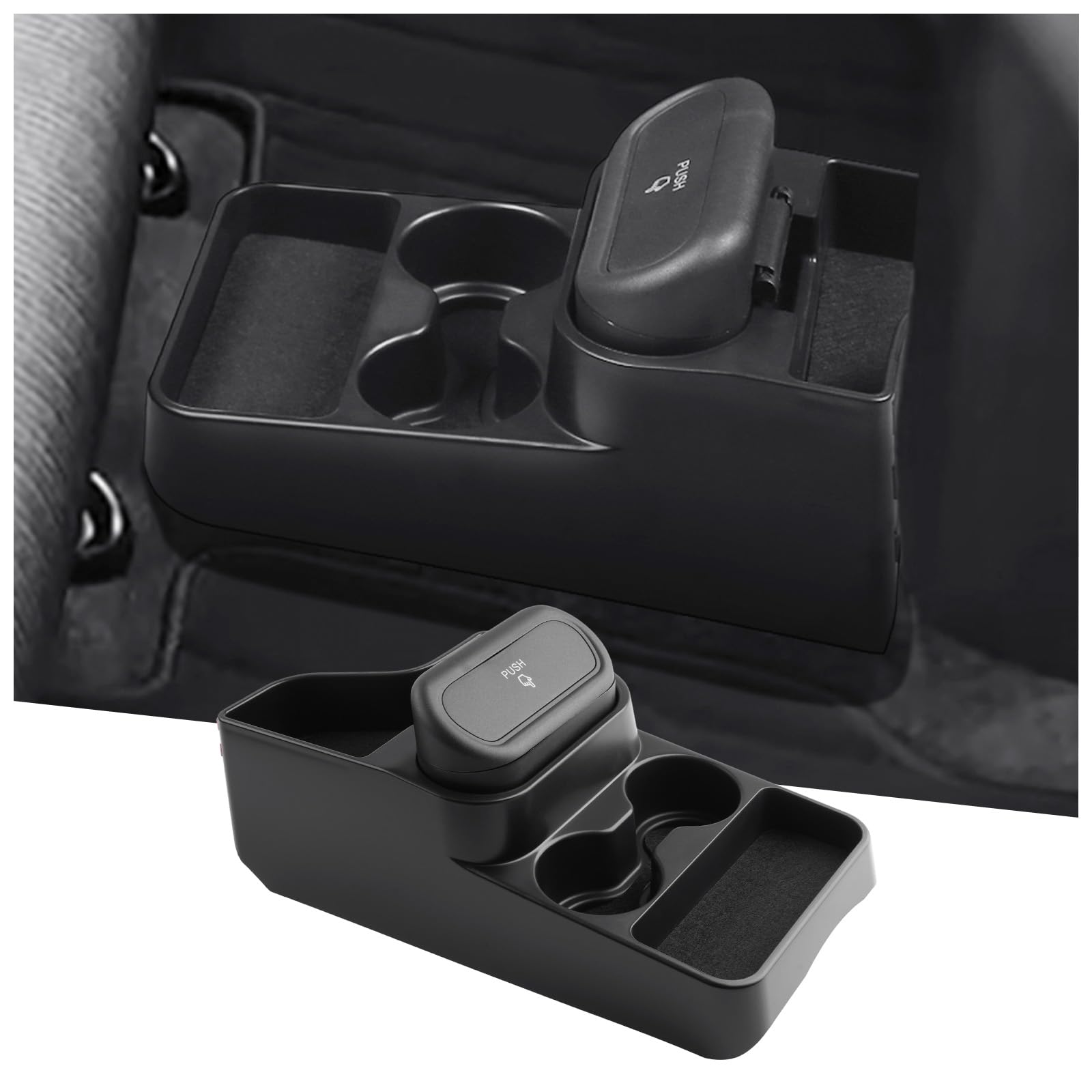 

New Daihatsu Move 7th Generation Center Console Storage Box Move Console Drink Holder Removable Trash Can Small Item Box Model Dedicated Custom Part чёрный