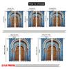 2pcs 2D flat printing Curtains Ancient Moroccan palace door 100% Polyester Fabric Without Electricity Festive Holiday Use for