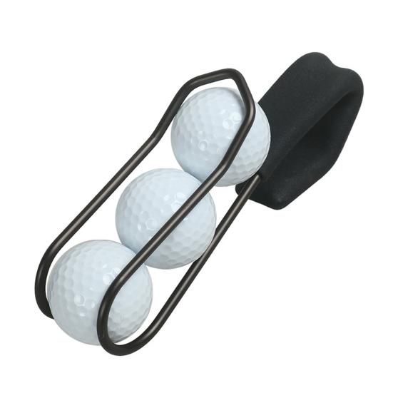 Golf Ball Holder with Quick-Draw Release Portable Waist Hip Metal Ball Carrier Holds 3 Balls Golf Accessory for Men Women