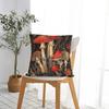 Red Forest Mushroom Pillow Case Plant Cartoon Cushion Cover Fashion Zippered Decorative Pillowcase for Home 4545cm