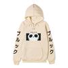 One Piece Blackbeard Hoodie, Skull Print Long Sleeve Pullover Hooded Sweatshirt Anime Streetwear With Sleeve Japanese Letter Print