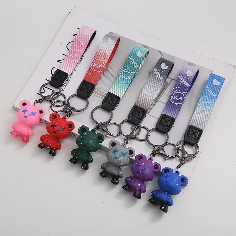 Chameleon Violence Bear Keychain Bag Pendant School Bag Doll Pendant Small Gifts