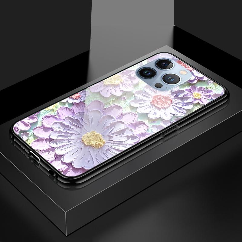 Tempered Glass Phone Case For OPPO Reno13 Reno14 Realme 11 12Pro 14 GTNeo6 C21Y C53 C75 OnePlus Nord2 NordCE3Lite Soft Edge Shockproof Smooth Shell