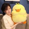 50Cm Squishy Cartoon Animal Plush Hands Warmer Pillow Stuffed Duck Cat Shark Cushion With Holes Back Support Plushie Present