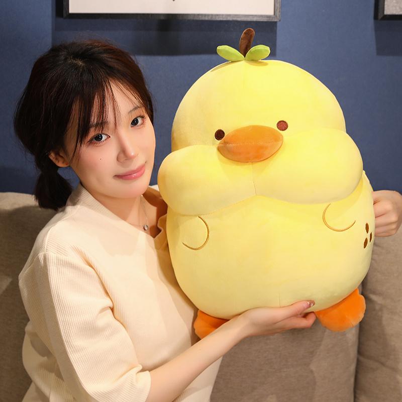 50Cm Squishy Cartoon Animal Plush Hands Warmer Pillow Stuffed Duck Cat Shark Cushion With Holes Back Support Plushie Present