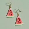 Summer Fresh Fruit Earrings: Watermelon, Strawberry, Lemon - Korean Style E8003