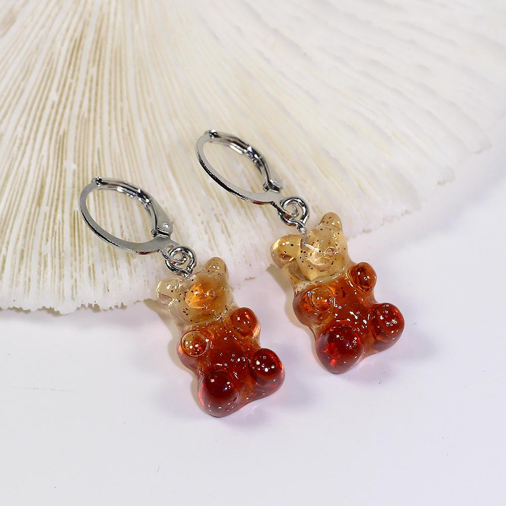 Set Collana e Orecchini Orsetto Colore Caramella - Gioielli Carini e Versatili per Donna