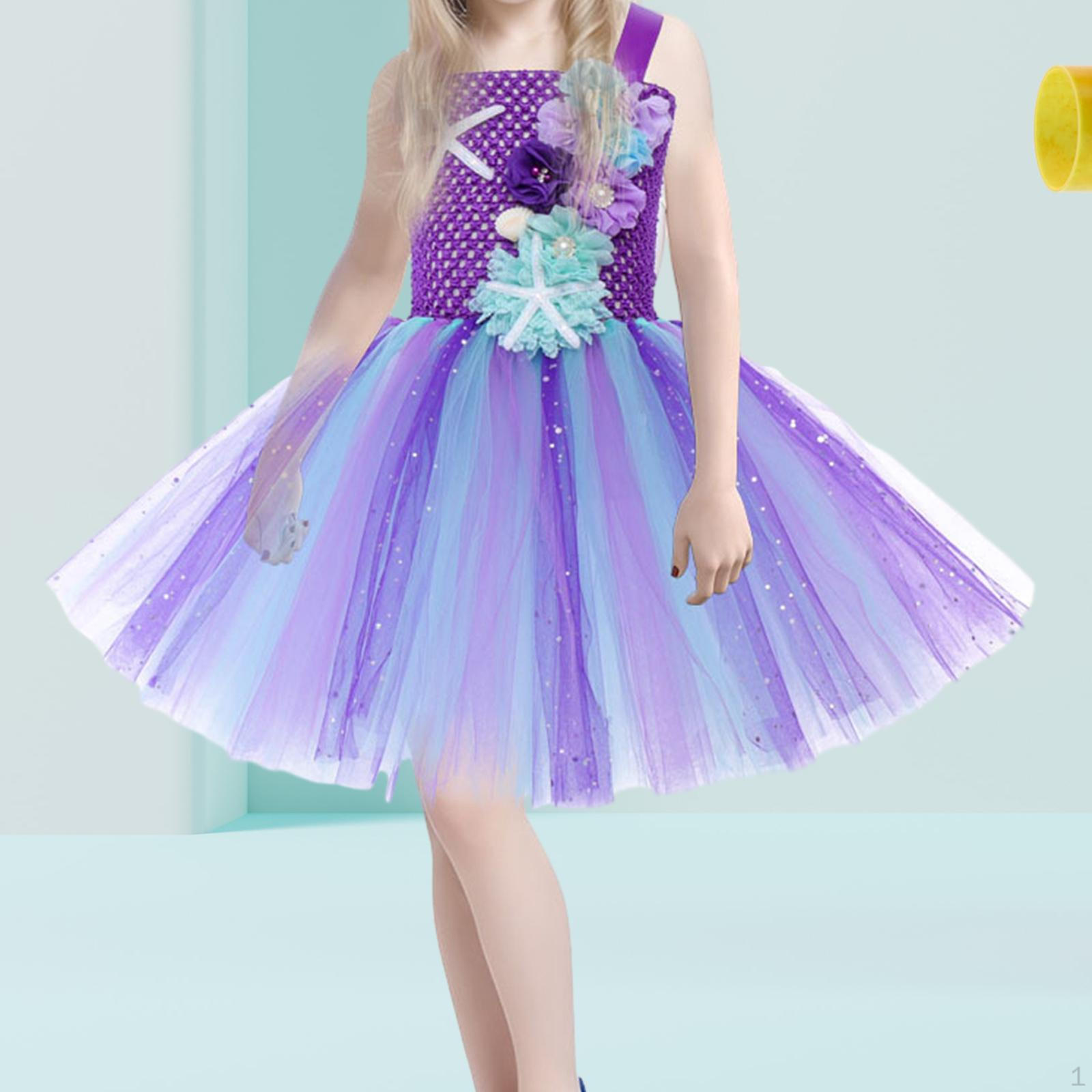 Очаровательный костюм феи для девочек - Сверкающее платье из тюля Волшебные и причудливые приключения XL