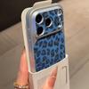 Luxury Giltter Leopard Print Pattern Case for iPhone 17 Air 16 15 14 13 Pro Max Plating Shiny Shockproof Large Camera Hard Cover