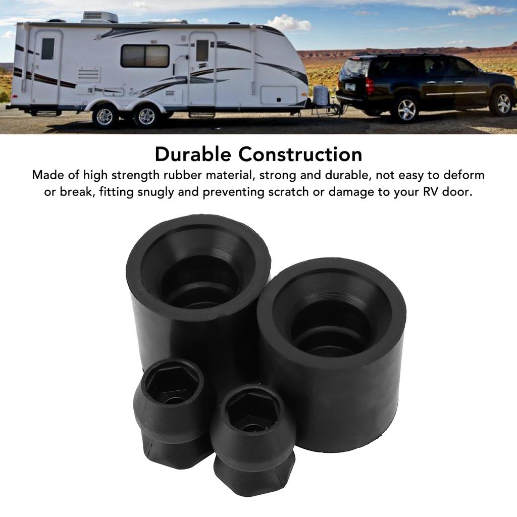 2 Set Trailer Door Holder Kit Deformation Proof Protective Rubber Door Holder Bumper for RV