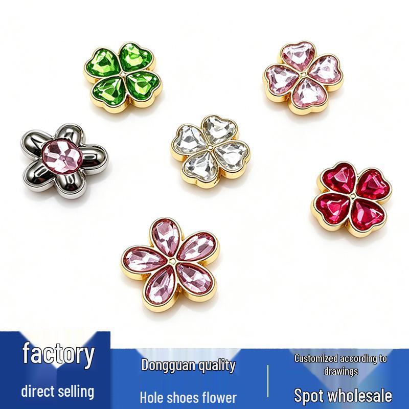 Metal Flower Series Cute Cartoon Shoe Charms for Crocs