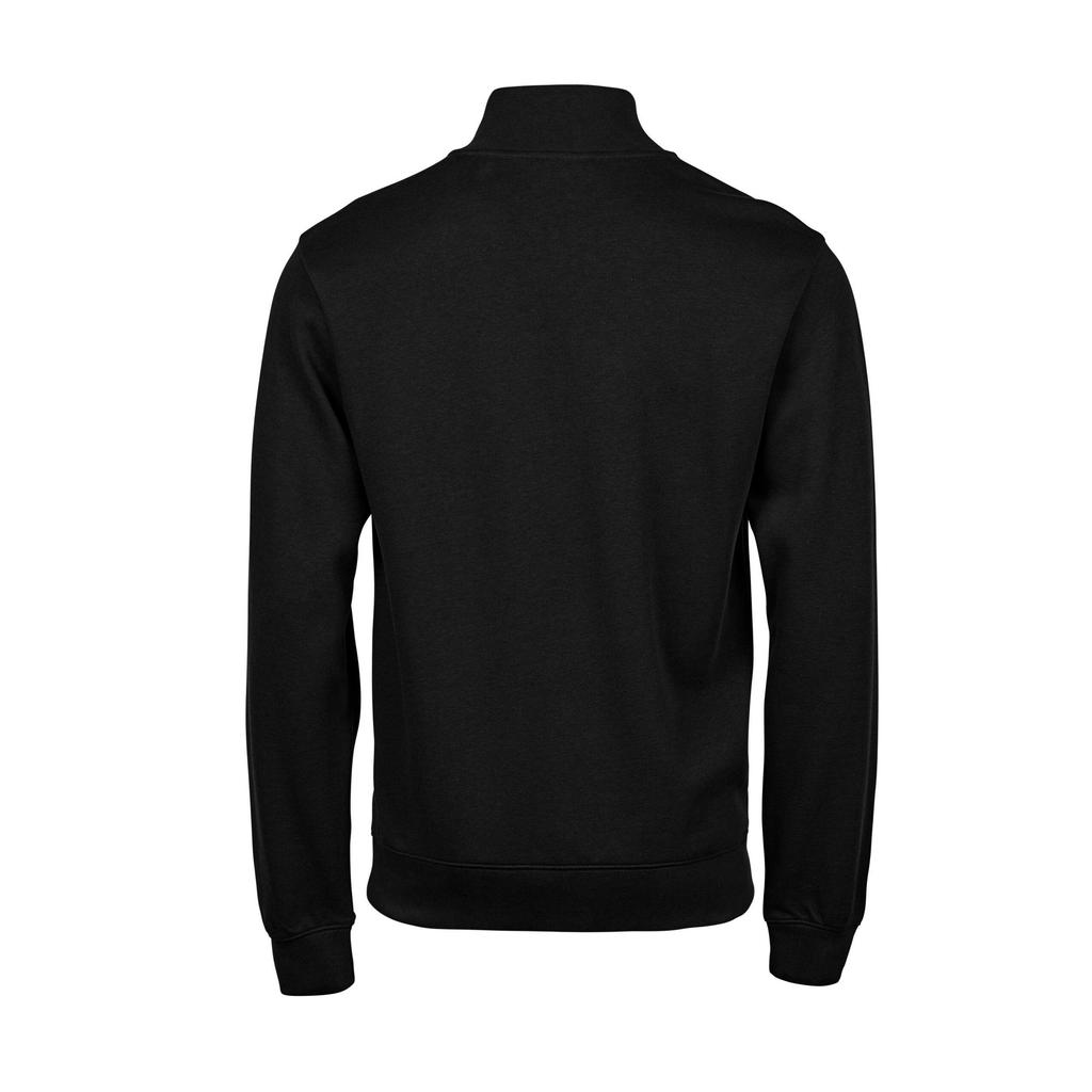 Tee Jays Mens Ribbed Interlock Half Zip Sweatshirt